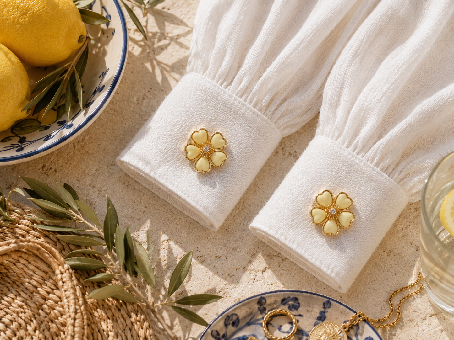 Set 2 butoni eleganti pentru camasa - Magnolia