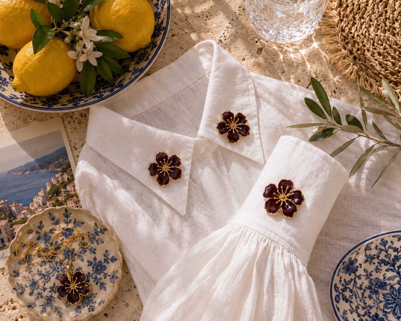 Set 2 butoni eleganti pentru camasa - Rose