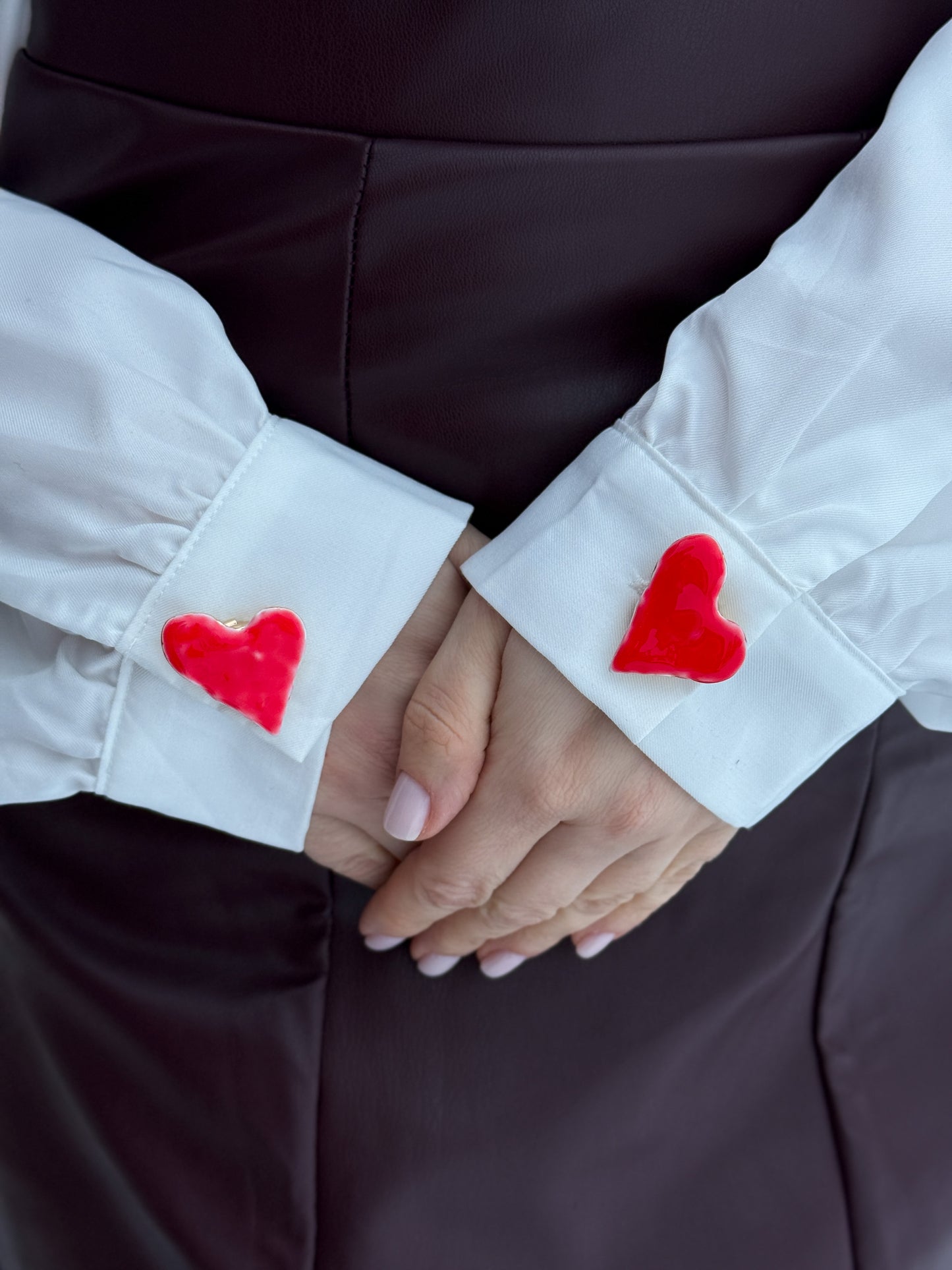 Set 2 butoni eleganti pentru camasa - Delicate Heart