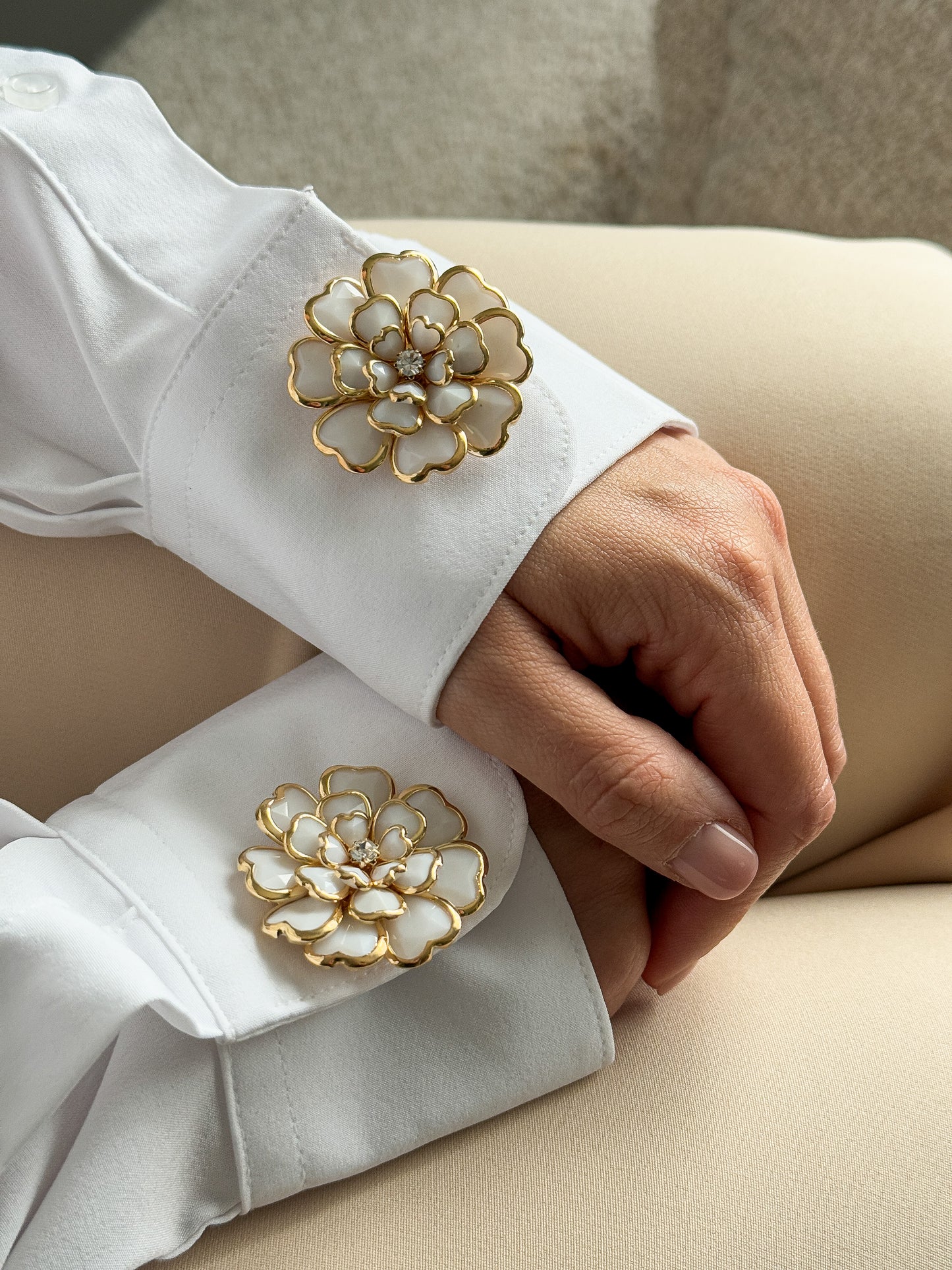 Set 2 butoni eleganti pentru camasa - Celeste
