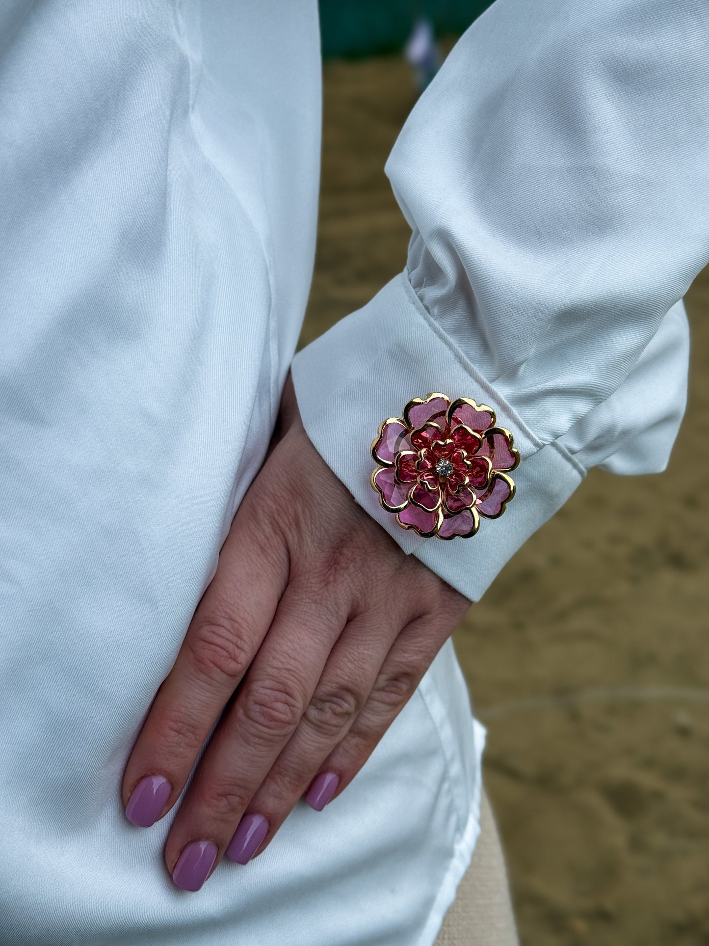 Set 2 butoni eleganti pentru camasa - Celeste