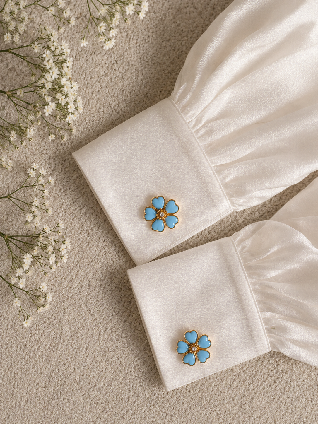 Set 2 butoni eleganti pentru camasa - Magnolia