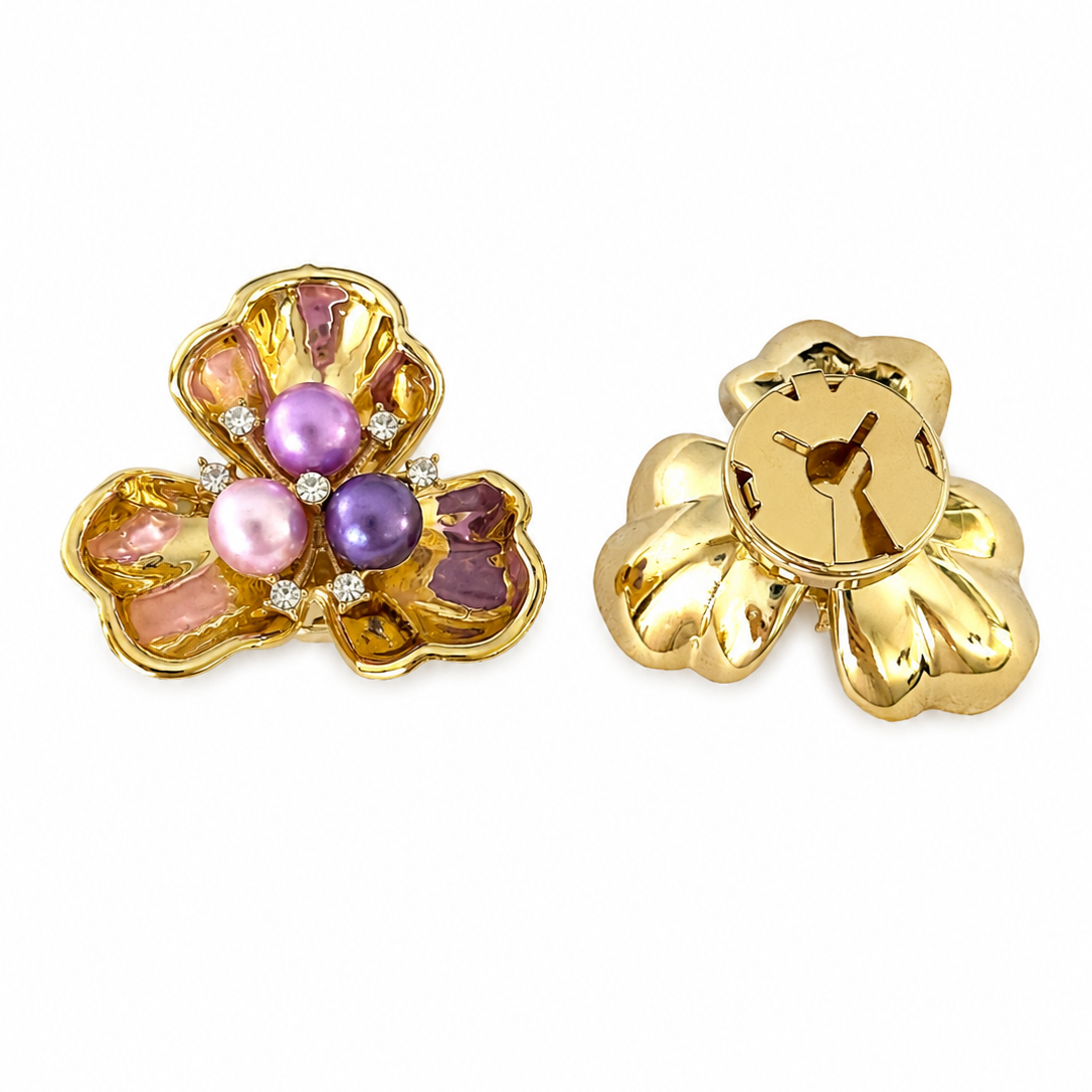 Set 2 butoni eleganti pentru camasa - Orchid